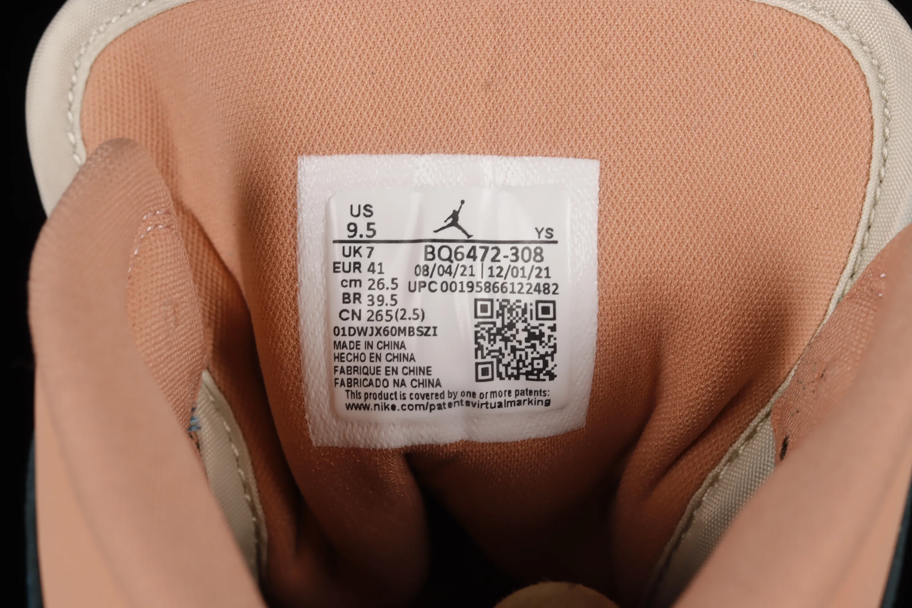 All categories Air Jordan Jordan series basketball shoes Air Jordan 1 Mid G version pure original Air Jordan AJ1 Mid "Blue Mint" AJ1 Joe 1 blue orange mid-top basketball shoes BQ6472-308
